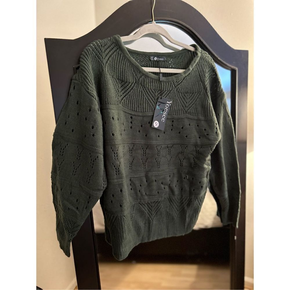 NEW Yoesee Green Sweater L